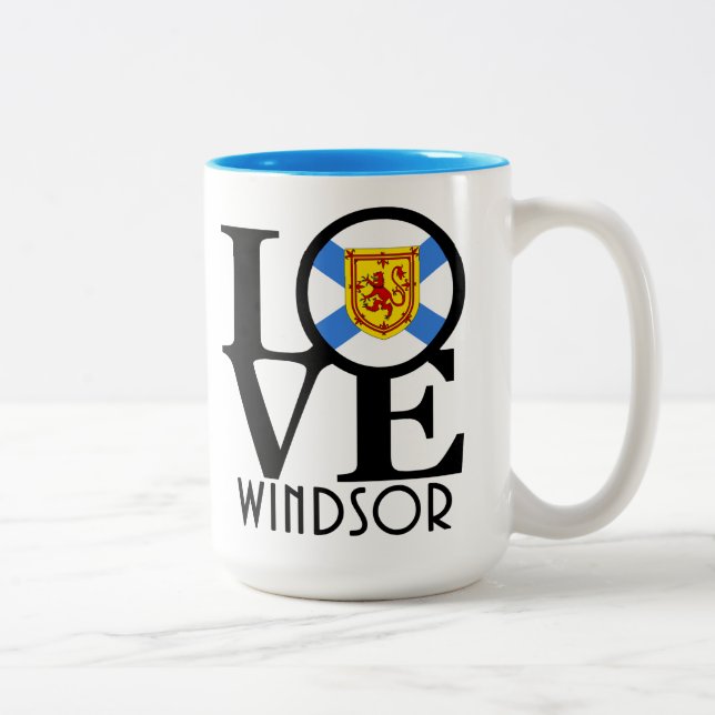 Tasse 2 Couleurs LOVE Windsor NS 15oz (Droit)