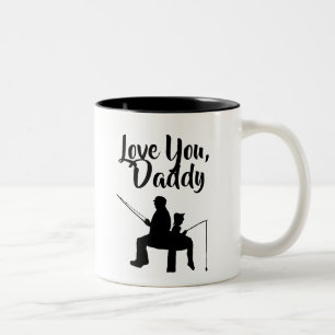 Tasse 2 Couleurs Love You Papa Fishing