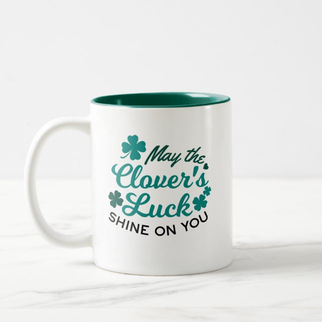 Tasse 2 Couleurs Lucky Clover Charm - Puisse la chance du Clover Sh (Gauche)