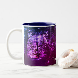 Tasse 2 Couleurs Lumière sur le chemin Nature personnalisée