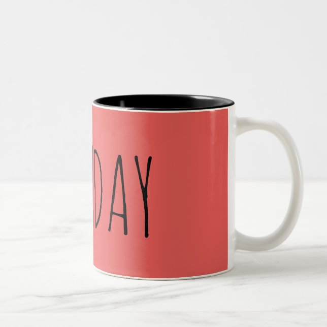Tasse 2 Couleurs lundi || Collection Semaine (Droit)