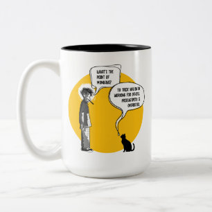 Tasse 2 Couleurs Lundi drôle Chat Humour de bureau Sarcasme