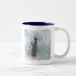 Tasse 2 Couleurs Lune bleue de loup