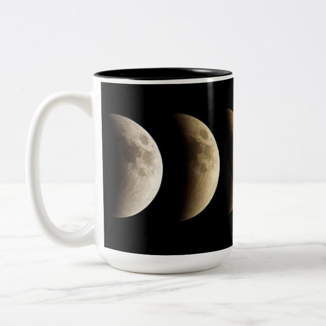 Tasse 2 Couleurs Lune superbe, lune de sang, éclipse lunaire, 2015 (Gauche)