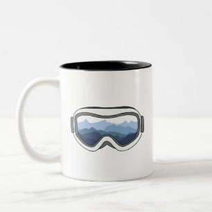 Tasse 2 Couleurs Lunettes de neige avec vue sur la chaîne de montag