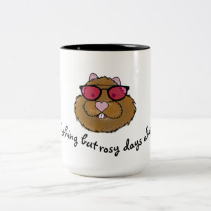 Tasse 2 Couleurs Lunettes de rose Rosy Days Jour de la marmotte