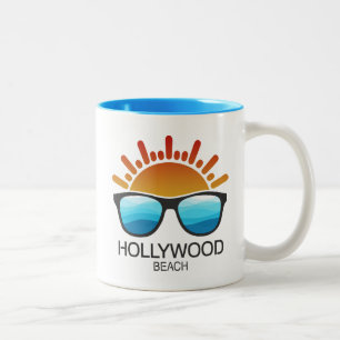 Tasse 2 Couleurs Lunettes de soleil Hollywood Beach Floride