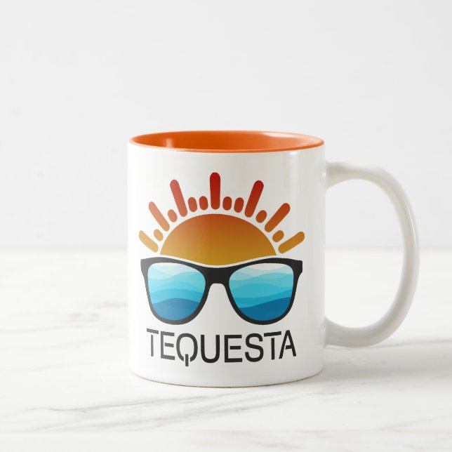 Tasse 2 Couleurs Lunettes de soleil Tequesta Florida (Droit)