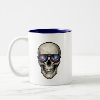 Tasse 2 Couleurs Lunettes étoilées crâne
