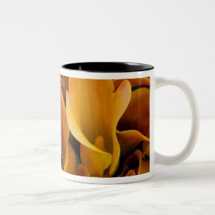 Tasse 2 Couleurs Lys calla brillants et colorés au bord