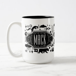 Tasse 2 Couleurs M. Hipster Deer Bear Fox Vintage Retro