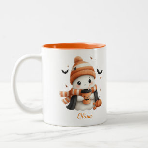 Tasse 2 Couleurs M personnalisé Fantôme Cosy et Citrouille Spice Au