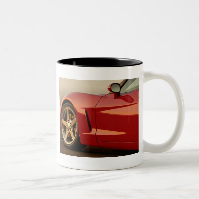 Tasse 2 Couleurs Ma Corvette rouge (Droit)