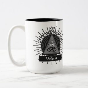 Tasse 2 Couleurs Ma Société Secrète Est Dans (N'Importe Quelle Vill