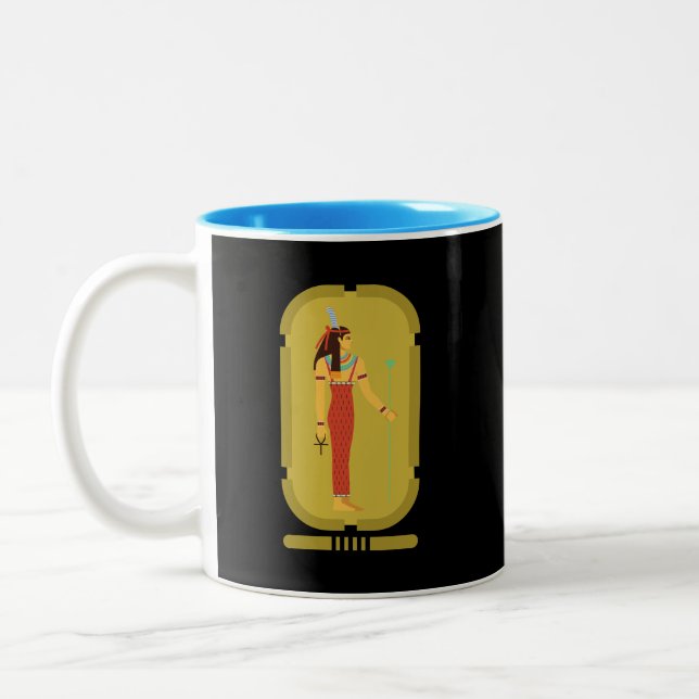 Tasse 2 Couleurs Maat Sur Gold Cartouche (Gauche)