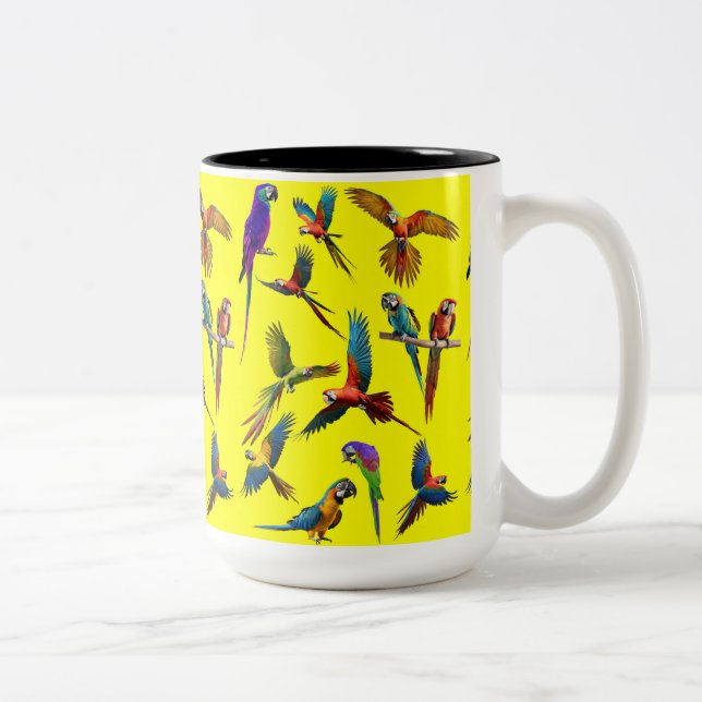 Tasse 2 Couleurs Macaws et autres macaws (Droit)