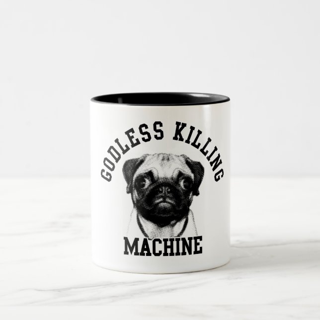 Tasse 2 Couleurs Machine athée de massacre (Centre)