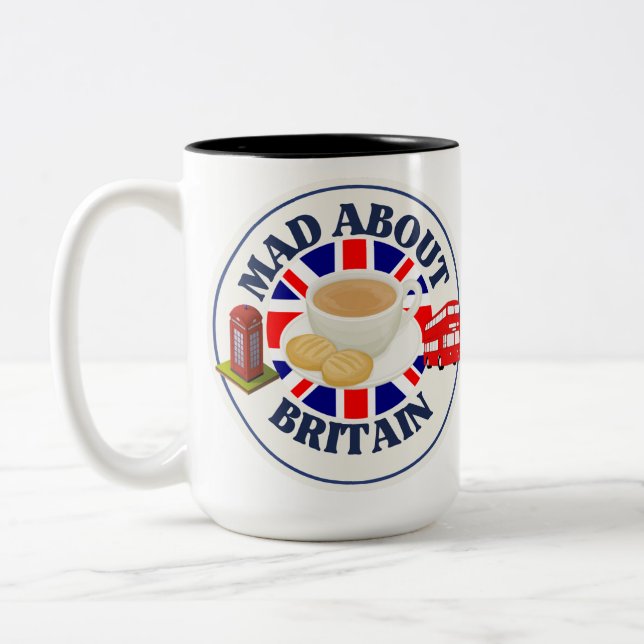 Tasse 2 Couleurs Mad sur la Grande-Bretagne (Gauche)