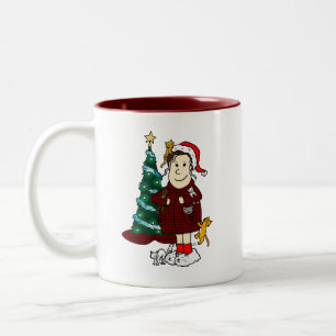 Tasse 2 Couleurs 'Madame Christmas'fou de chat