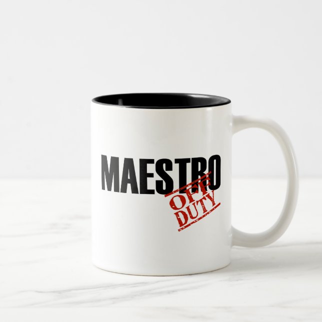 TASSE 2 COULEURS MAESTRO QUI N'EST PAS DE SERVICE (Droit)