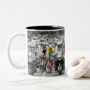 Tasse 2 Couleurs Maillot Jaune du Tour de France Peloton Course Cyc