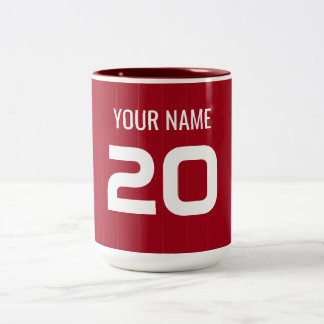 Tasse 2 Couleurs Maillot Rouge de Football