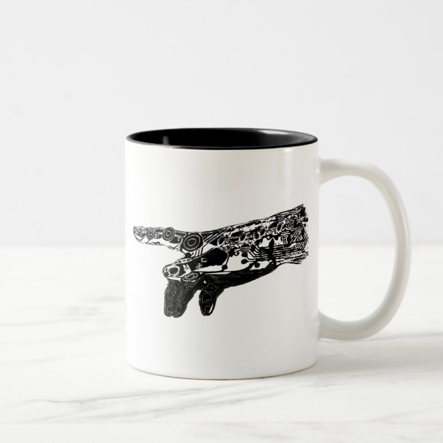Tasse 2 Couleurs Main de Dieu de cyborg ? (Droit)