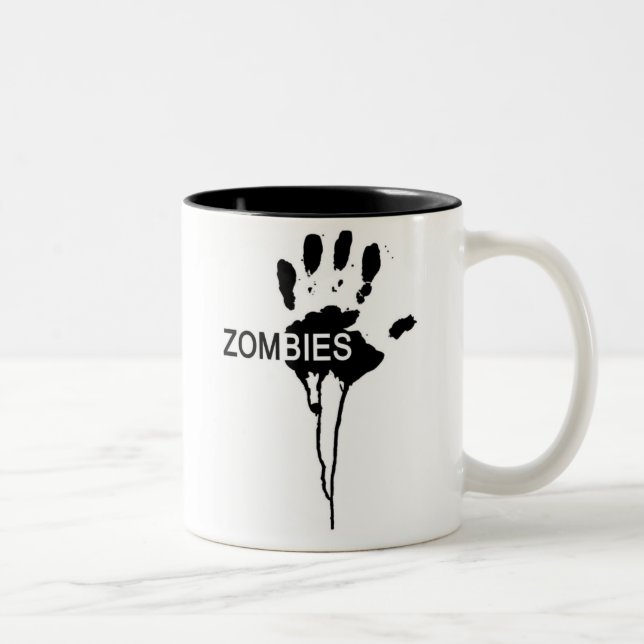 Tasse 2 Couleurs Main de zombi (Droit)