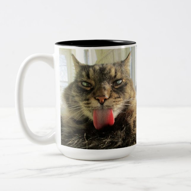Tasse 2 Couleurs Maine Coon Kitty Cat (Gauche)