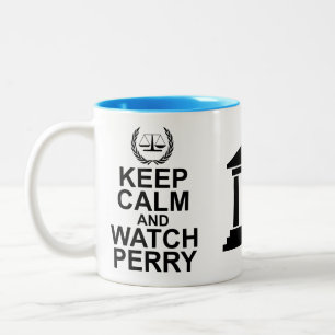 Tasse 2 Couleurs Maintenez humour juridique calme et de montre de