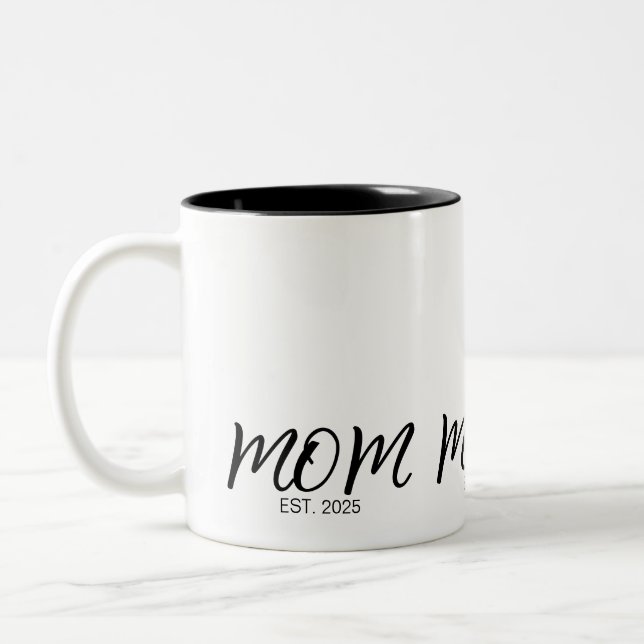 Tasse 2 Couleurs Maman a établi nouveau cadeau maman (Gauche)