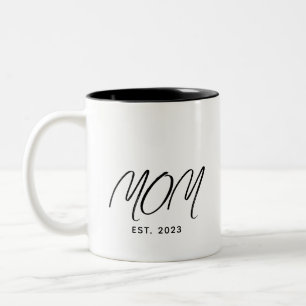 Tasse 2 Couleurs Maman a établi un nouveau cadeau pour maman bicolo