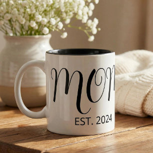 Tasse 2 Couleurs Maman a établi un nouveau grand script de maman