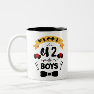 Tasse 2 Couleurs Maman de 2 garçons Cadeau de maman de la part du f