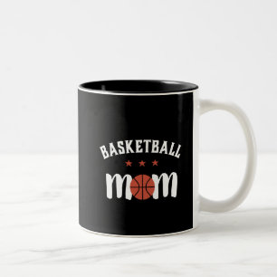 Tasse 2 Couleurs Maman de basket-ball pour la fière mère du joueu