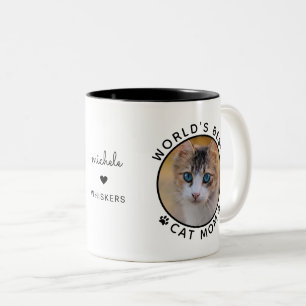 Tasse 2 Couleurs Maman de chat la plus adorable du monde personnali