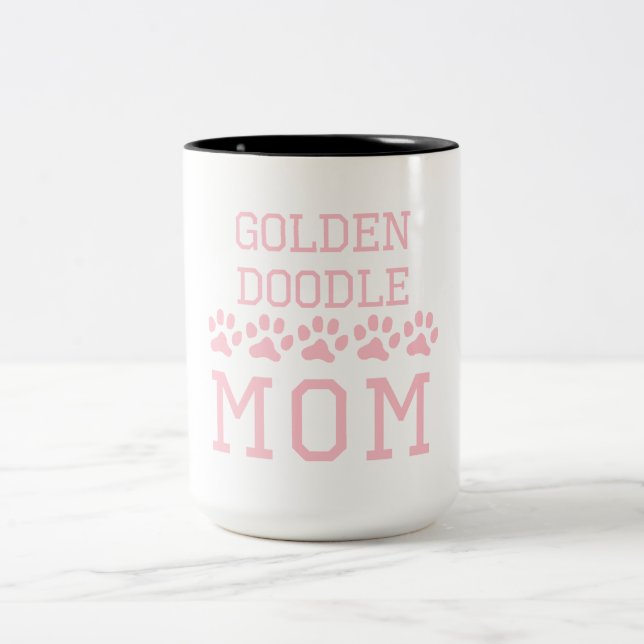 Tasse 2 Couleurs Maman de Goldendoodle (Centre)