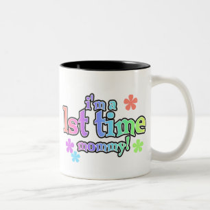 Tasse 2 Couleurs Maman de première fois des textes d'arc-en-ciel