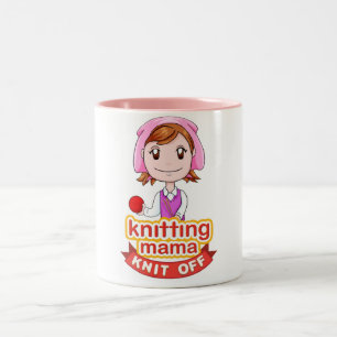 Tasse 2 Couleurs Maman de tricot