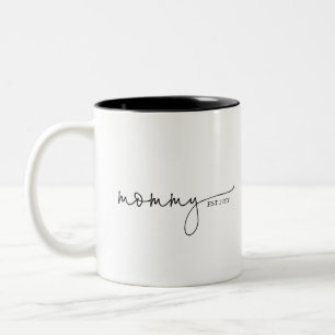 Tasse 2 Couleurs Maman établie   Maman Gift Fête des Mères