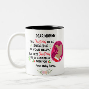 Tasse 2 Couleurs Maman personnalisée à être de bébé bosse Noël