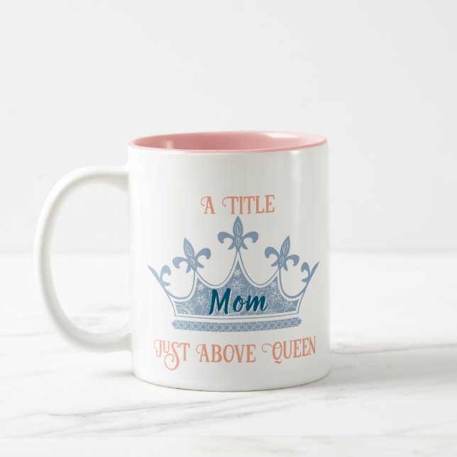 Tasse 2 Couleurs Maman Reine Couronne (Gauche)