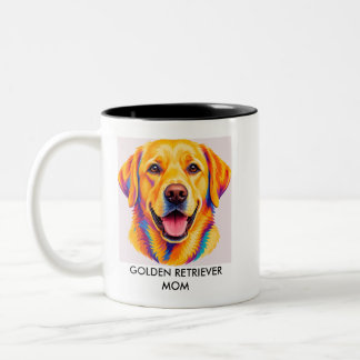 Tasse 2 Couleurs Maman Retriever doré Coloré