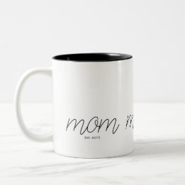 Tasse 2 Couleurs Maman Script Établie