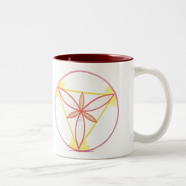 Tasse 2 Couleurs Mandala #2 d'inspiration (Droit)