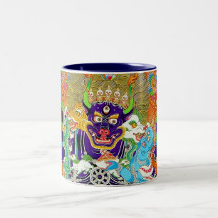 Tasse 2 Couleurs Mandala orientale cool Yamantaka vibrant dieu art