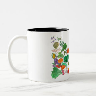 Tasse 2 Couleurs Mangez de votre légume (le végétalien végétal
