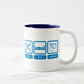 Tasse 2 Couleurs Mangez, dormez, LiveJournal
