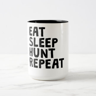 Tasse 2 Couleurs Mangez la répétition de chasse à sommeil
