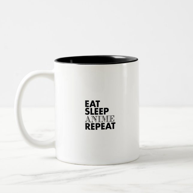 Tasse 2 Couleurs mangez l'anime de sommeil (Gauche)